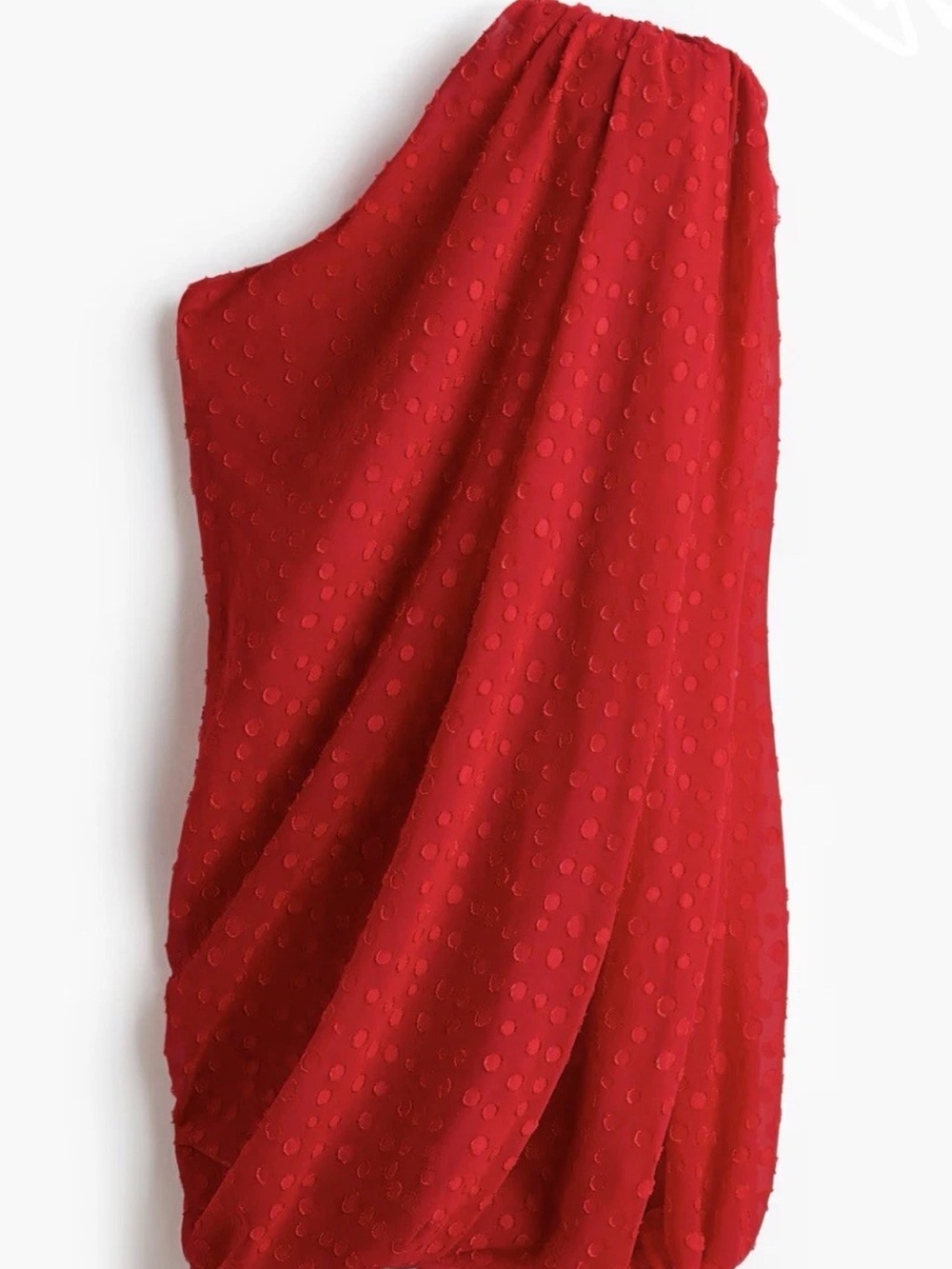 Stella McCartney H&M Red Draped One-Shoulder Dress